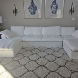 Sofa and 2 Ottomans 