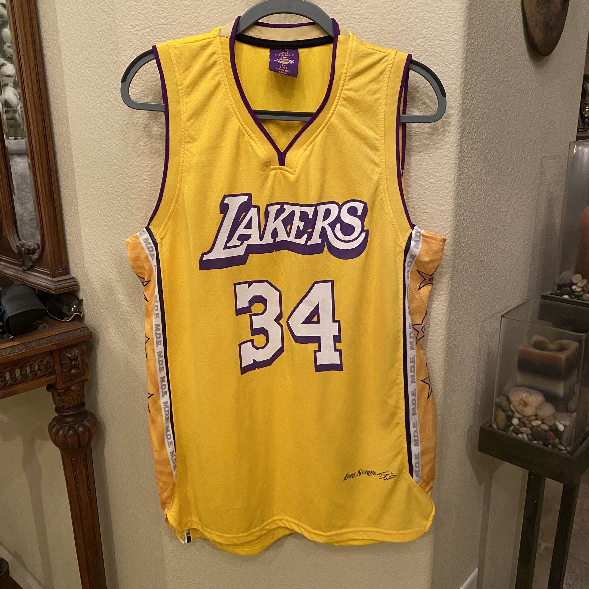 LAKERS Shaquille O’Neal #34 Yellow Jersey Size XL