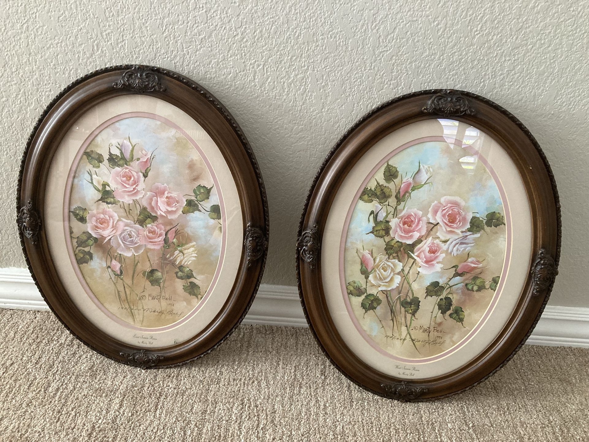 Marty Bill, “East & West Sussex Rose” Lithographs 190/1200