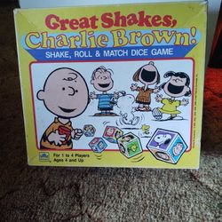 Vintage 1988  Great Shakes Charlie Brown Dice Game