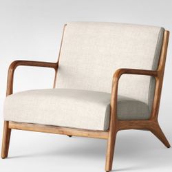 Like New Esters Wood Armchair Beige/natural Wood