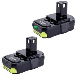 2 Pack 18V 3.5Ah Lithium Replacement Battery Compatible with Ryobi 18V 