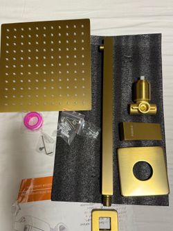 10 Inch Brushed Gold Shower Faucet Set New Asking $95