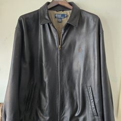 Leather Ralph Lauren Polo Jacket