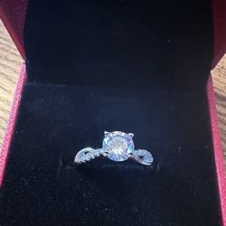 1 ct Moissanite Solitaire Ring 