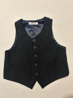 IZOD Boys Black Suit Vest Size M (5) Regular