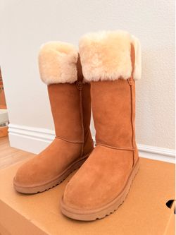 UGG Women's Suhenny Tall Suede Boots - Chestnut (Size 8) - Worn Once with Box!