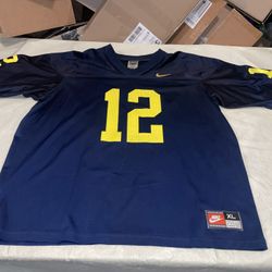 #12 Scott Dreisbach Michigan Wolverines Nike Jersey Mens Xl Blue Clean USA NCAA