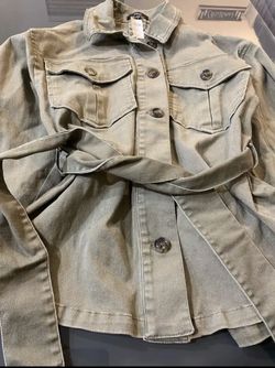 Women's Designer Boutique Army Green Soldier Jacket - NEW! Tags Still On!