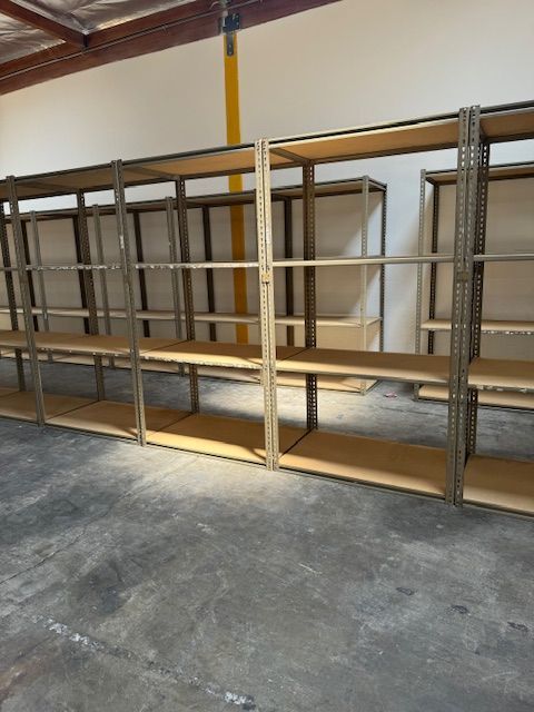 Industrial Racks 48 in W x 30 in D Used Heavy Duty Storage Shelving 4 Tier Stronger Than Homedepot Lowes And Costco Delivery Available
