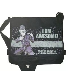 Anime Bag Messenger Black Hetalia Prussia Crossbody I am Awesome School Travel