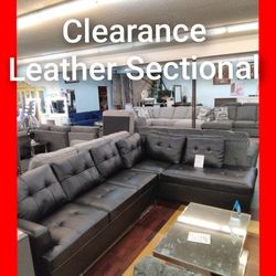 💥 Leather Sectional