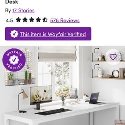 White Long Desk