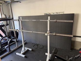 1 - 7 ft Olympic bar and stand