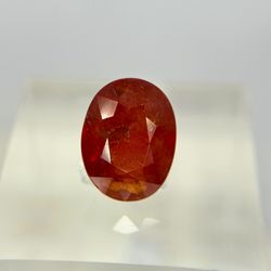 Natural Spessartite Garnet Oval Cut 5.60 ct Red Orange Loose Gemstone Jewelry Making 