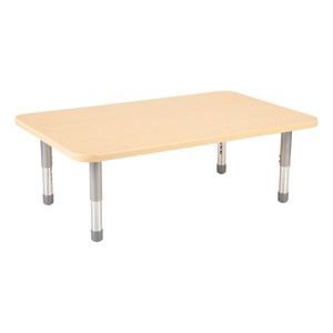 Flash Furniture Wren 30''W x 48''L Rectangular Yellow Thermal Laminate Activity Table - Standard Height Adjustable Legs Brand new in box
