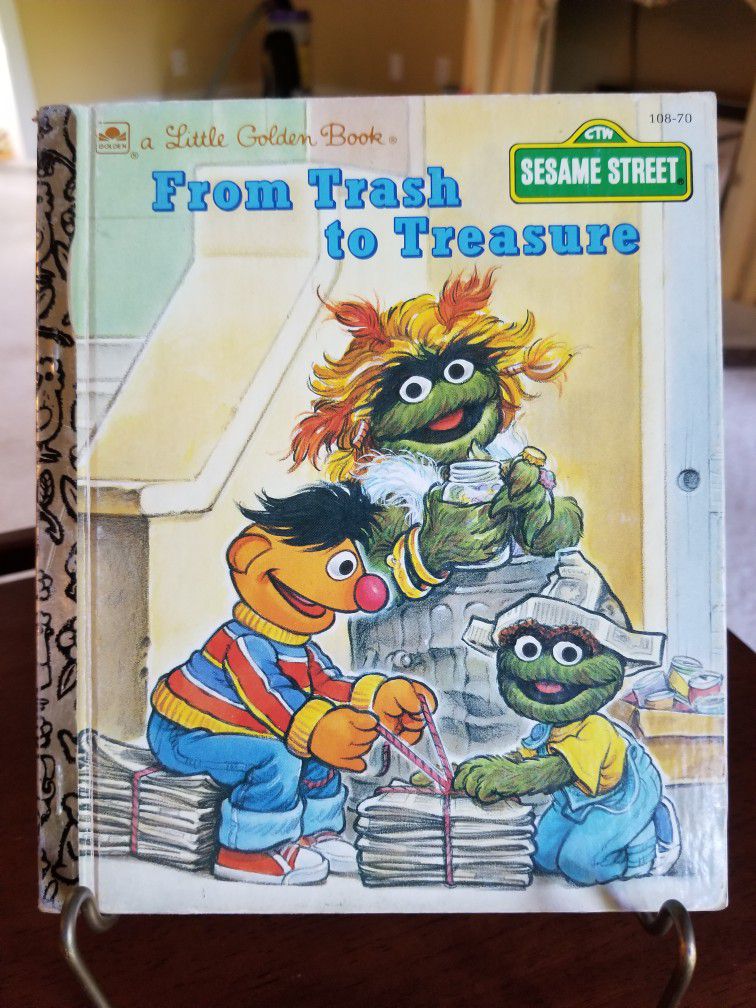 Little Golden Book #108-70 Sesame Street, From Trash to Treasure, 1999