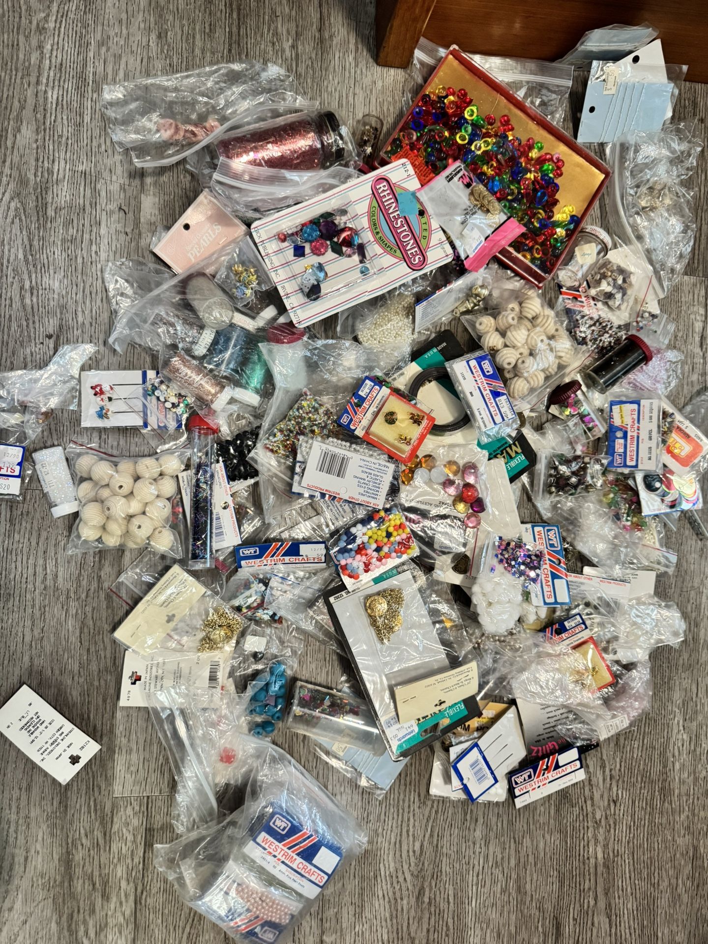 Lot Of Beads , Glitter , Craft Supplies 