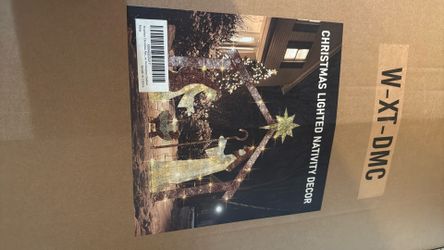 Christmas lighted nativity decor 