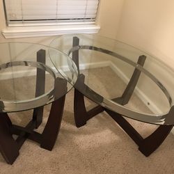 Glass Coffee And End Tables