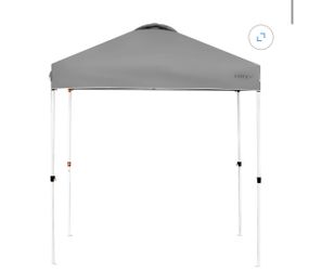 New Costway 6x6 FT Pop Up Canopy Tent Camping Sun Shelter W/ Roller Bag Gray