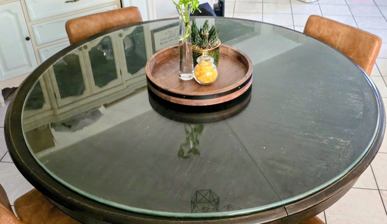 55.75 Inches  Glass Top