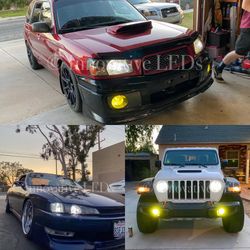 PSX26W 12278 LED Headlight Fog Lights/DRL Upgrade, 6000K Xenon White 12278C1 H28W PWY26W Xtreme Super Bright luces