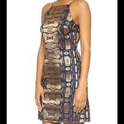 Tory Burch Jacquard Metallic Sleeveless Dress