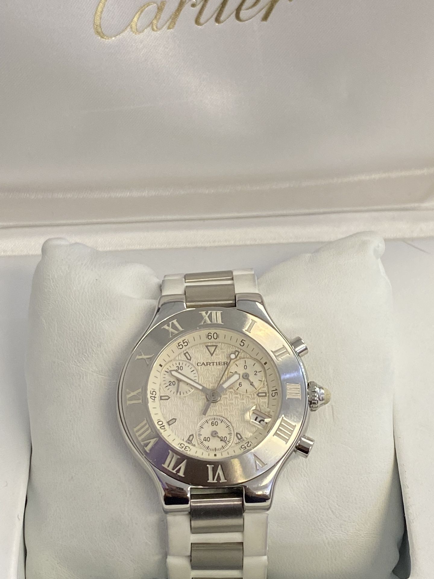 Reloj Cartier 21 Correa De Caucho