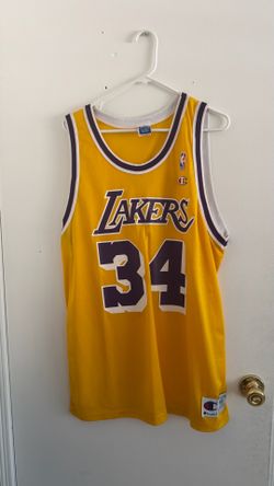 Vintage 90s Champion NBA LA Los Angeles Laker Shaquille O’neal #32