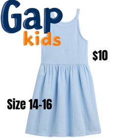 Gap Kids Light Blue Sleeveless Dress Size 14-16 new 💕💕💕M19