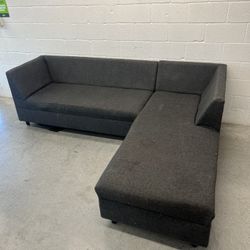 Beautiful Grey Gray Sectional Couch Sofa Recliner L-shape Fabric Modern Contemporary 