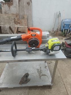 Lawnmower Equipment Ryobi Weed Wacker And Echo Blower..