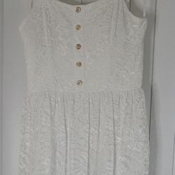 Iz Byer Spaghetti Strap Lace Dress White XL