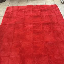 8x10 Red Shaggy Area Rug 