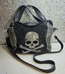 Women's Skull & Crossbones Design Rhinestone Handbag