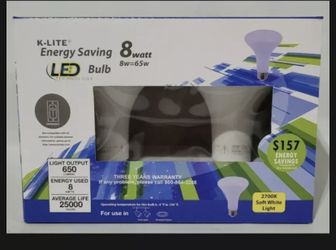 NEW BR30 K-LITE LED Bulb Energy Saving 8W=65W Dimmable 2700K Warm