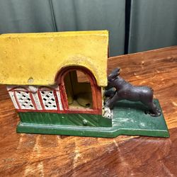 Cast Iron Mechanical Bank Kicking Mule