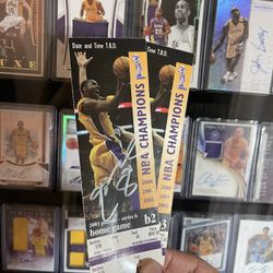 Kobe Signed Tickets 