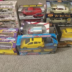 Vintage toy cars, pull back, remote control, die cast, plastic