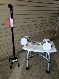Mobility & Bathroom Safety Bundle (Shower Bench, Quad Cane, Grab Bars)