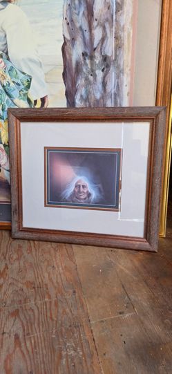 Framed Portrait Print with Wood Frame