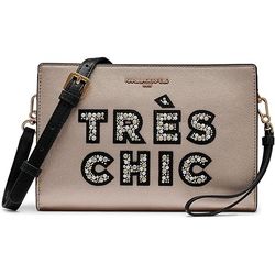 Karl Lagerfeld Paris Crystal Embellished Convertible Crossbody Bag Cluth Purse Tres Chic