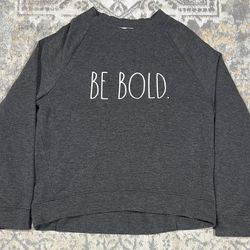 Rae Dunn Be Bold Lounge Cozy Graphic Crewneck Sweatshirt Size XS  