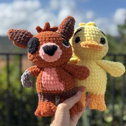 FNAF Foxy And Toy Chica Handmade 🧶 Crochet 🧶 Plushies 