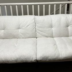 White Plush Futon