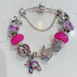 Unicorn Beads Charm Bracelet