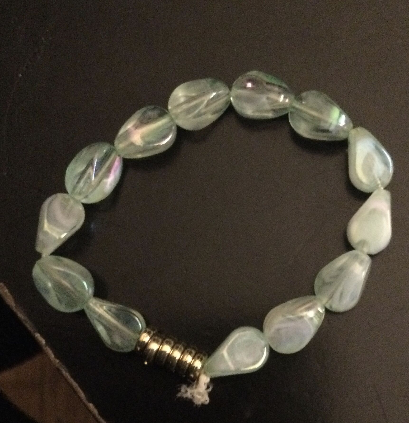 Homemade Teal And Sliver Bracelet Set