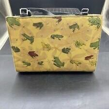 Vintage bag with small frogs and sparkles on front 