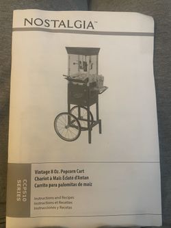 New Never Use Vintage 8oz Popcorn Cart 